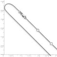 thumbnail image 2 of 14k White Gold 1mm Spiga (wheat) 1in+1inch Adjustable Chain Necklace 18 Inch Chain Necklace for Women and Men, 2 of 2