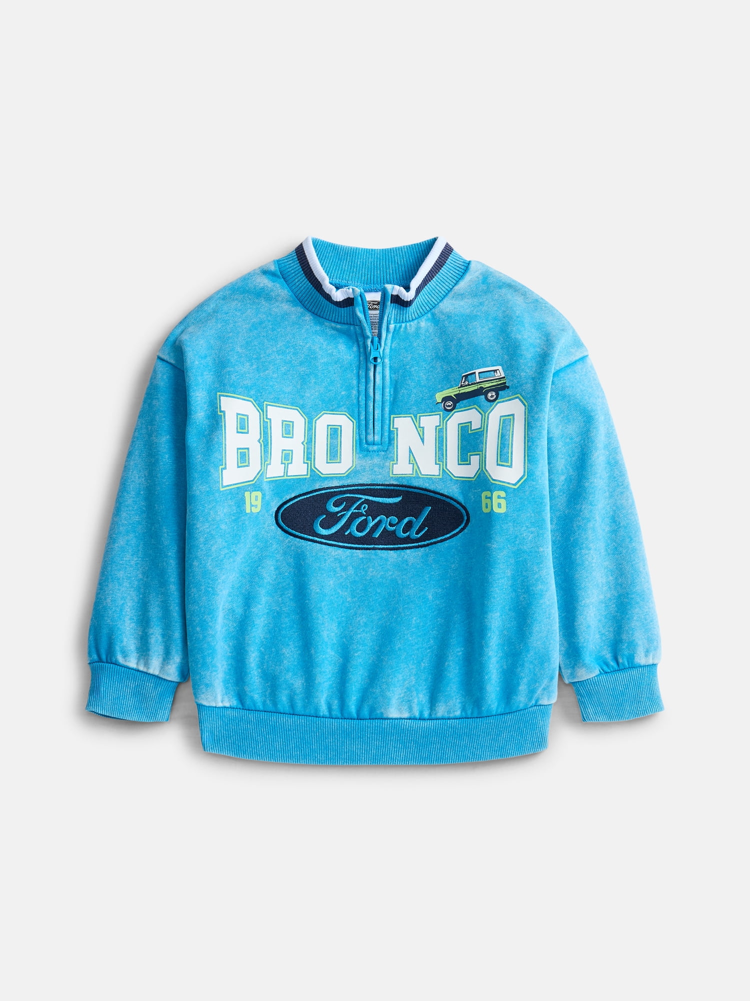 Ford Bronco Toddler Boys Quarter Zip Pullover and Pants Set, 2-Piece, Sizes 12M-5T