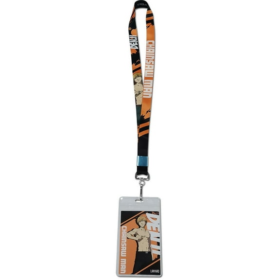 Chainsaw Man - Denji Character Square Background Lanyard