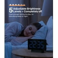 thumbnail image 4 of Mpow Digital Alarm Clock for Bedrooms, Large Numbers, Easy to Set Digital Clock with Modern Curved Design, 6 Levels Brightness, 3 Alarm Tones & 2 Volume, 9min Snooze, Battery Backup, 12/24H, 4 of 11