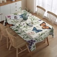 thumbnail image 3 of Pioneer Flower and Butterfly Rectangle Tablecloth 60"x84",Waterproof Polyester Rectangle Table Cloth, Wipeable Spillproof Polyester Tablecloth for Dining, Camping, Indoor and Outdoor, 3 of 5