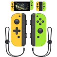 thumbnail image 1 of Joypad Controller Replacement for Switch,Wireless Switch Controller Support Wake-up Function with Strap(Yellow and Green), 1 of 7
