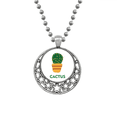 thumbnail image 1 of Colliers Succulents en Pot Vert Cactus Pendentif Rétro Lune Étoiles Bijoux, 1 of 3