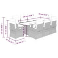 thumbnail image 2 of vidaXL 9 Piece Patio Dining Set with Cushions Brown Poly Rattan, 2 of 9