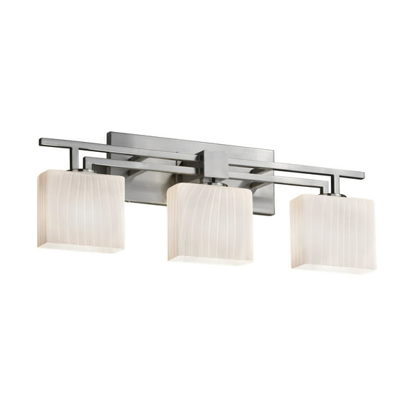 Justice Design Group Fsn-8703-55-Rbon Fusion 26" Aero 3 Light Vanity Light - Nickel