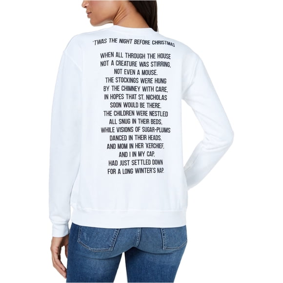 Kid Dangerous 'Twas The Night - Sudadera para mujer, color blanco, grande