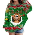 thumbnail image 2 of Blusas y camisas de manga larga con cuello redondo para niños Estampados navideños de manga larga Casual Suelto Forro polar para mayor calidez Sudadera con capucha de manga larga con cuello redondo pa, 2 of 4