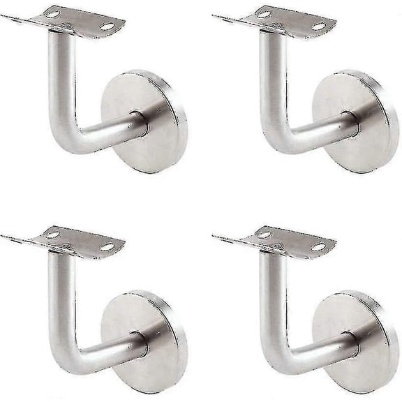 4 Pieces Of Stainless Steel Handrail Bracket, Wall Bracket, Home Improvement Staircase Handrail (silver)--161