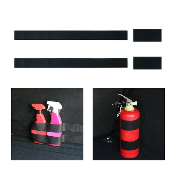 Soporte de correa para extintor de 4 piezas, soporte para extintor de incendios Cinturón fijo universal plegable ajustable para automóviles RV SUV Cola Correas para extintores