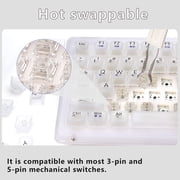 Tri-Mode Mechanical Keyboard with RGB, Hot-Swappable, Translucent White