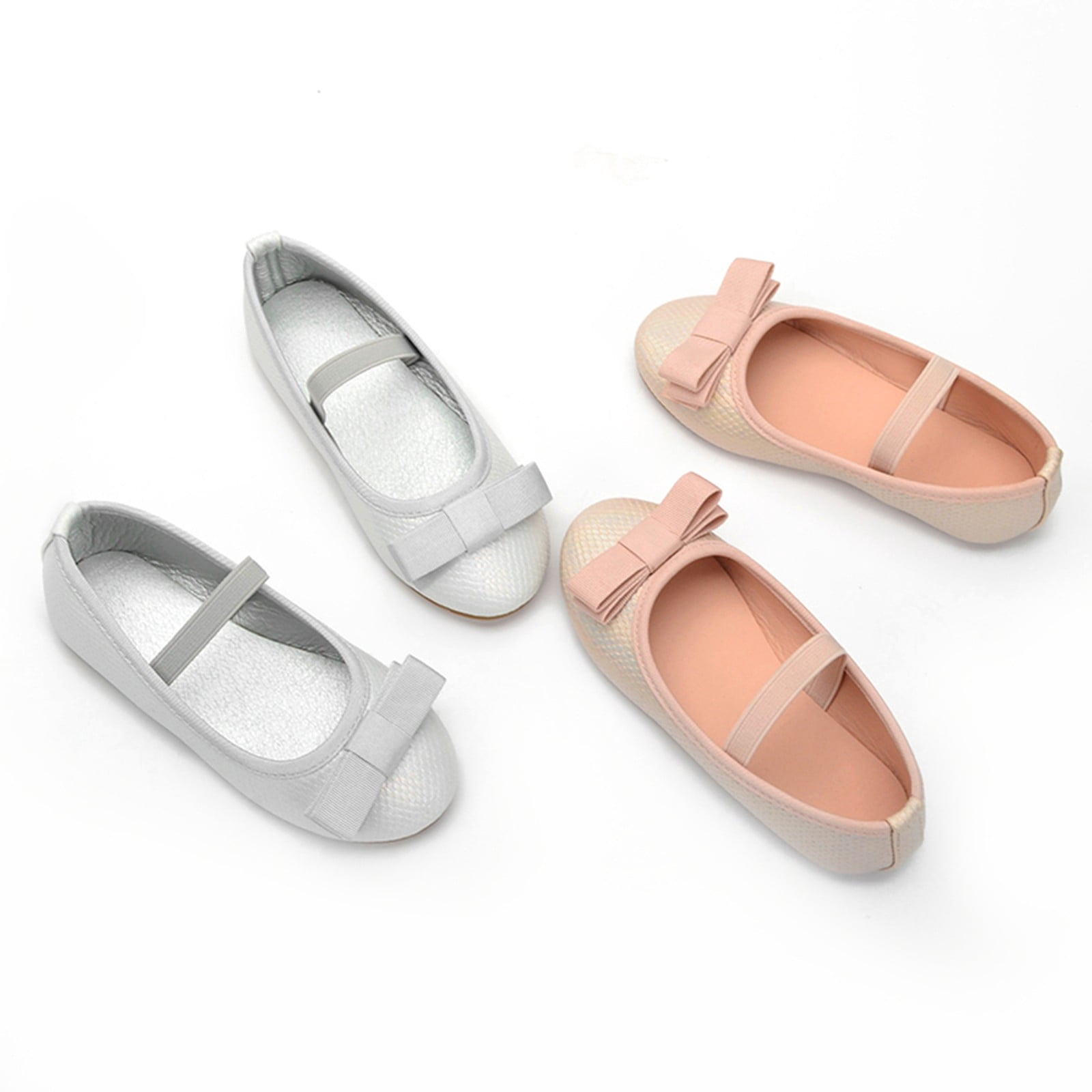 Girl Shoes Size 12 Children Shoes Flat Shoes Shoes With Sequins Bowknot Girls Dancing Shoes 2 Year Old Shoes Girl Girls Tennis Shoes Girls' Shoes Pu Pink 5