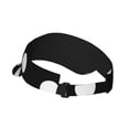 thumbnail image 3 of Easygdp Black and White Polka Dot Stretchy Visor - Unisex Visor Hat for Men and Women, UPF 50 Sun Protection Visor, Ultra-Light, 3 of 8