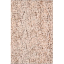SAFAVIEH Abstract Delia Distressed Wool Area Rug, Beige/Rust, 3' x 5'