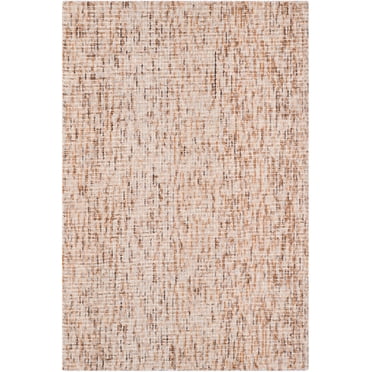 SAFAVIEH Abstract Delia Distressed Wool Area Rug, Beige/Rust, 3' x 5'