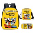 thumbnail image 1 of Cuphead Backpack Cuphead Student School Bag Cartoon Backpack Lunch Bag Shoulder Bag Pencil Bag, 1 of 2