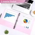 thumbnail image 2 of 1.5 Inch 3 Ring Binder, Durable Three Ring Binder with Plastic Cover and Metal Rings, Cute Pink Binder for office supplies Office Supplies, Large Capacity office supplies Binder, Classroom Must, 2 of 7