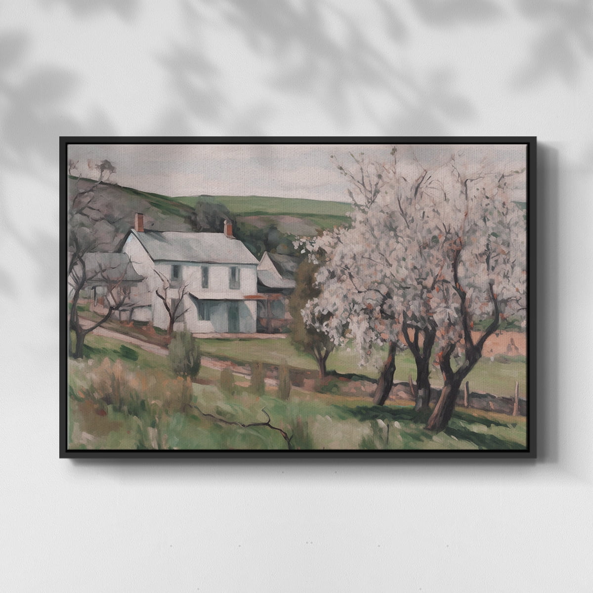 Vintage Landscape-IV By Wexford Home Framed in Black Wood Gallery Wrapped Canvas 27 in. x 41 in.