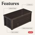 thumbnail image 4 of Keter Eastwood 150 Gallon Durable Resin Outdoor Deck Box Storage Organization, Brown, 4 of 16