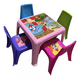 thumbnail image 1 of Comedor Infantil Rosa Promeyco con 4 Sillas y Mesa de Plástico Resistente, 1 of 1