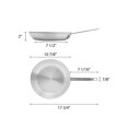 thumbnail image 2 of Thunder Group Alskfp003C Sartén 10"" De Diámetro. 3,5 Mm De Espesor Sin Tapa Asa Remachada Orificio Para Colgar Aluminio Satinado Nsf, 2 of 4