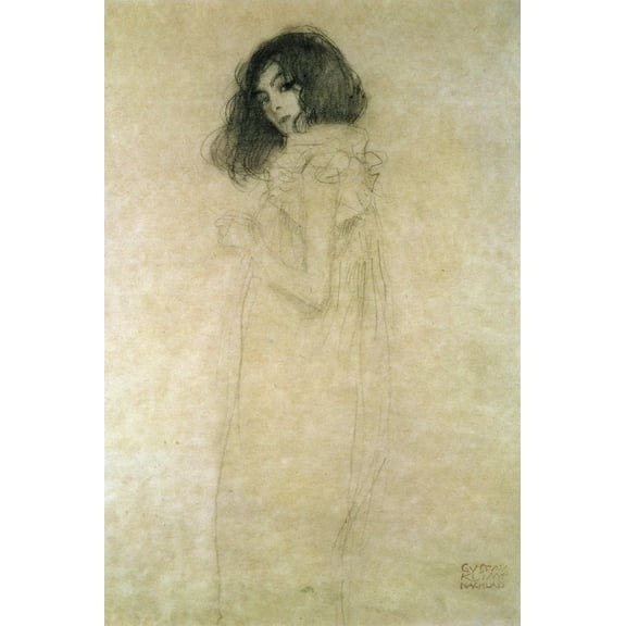 Art.com Portrait of a Young Woman, 1896-97 Giclee Print by Gustav Klimt, 12" x 18"