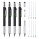 thumbnail image 1 of 4 piezas 6 en 1 herramienta multifuncional bolígrafo regalos para hombres con bolígrafo, regla, destornillador, stylus, negro, 1 of 5
