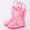 Pink, variant on Luogg Toddler Rain Boots Baby Rain Boots Short Rain Boots For Toddler Easy On Lightweight Snow Boots for Girls Size 12-18 Months