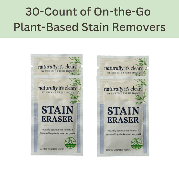 Naturally It's Clean Stain Eraser Wipes, 30 Count
