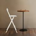 thumbnail image 3 of Foldable Chair Tall Folding Chair Portable Folding Stool W/ Backrest 70cm Seat, 3 of 16