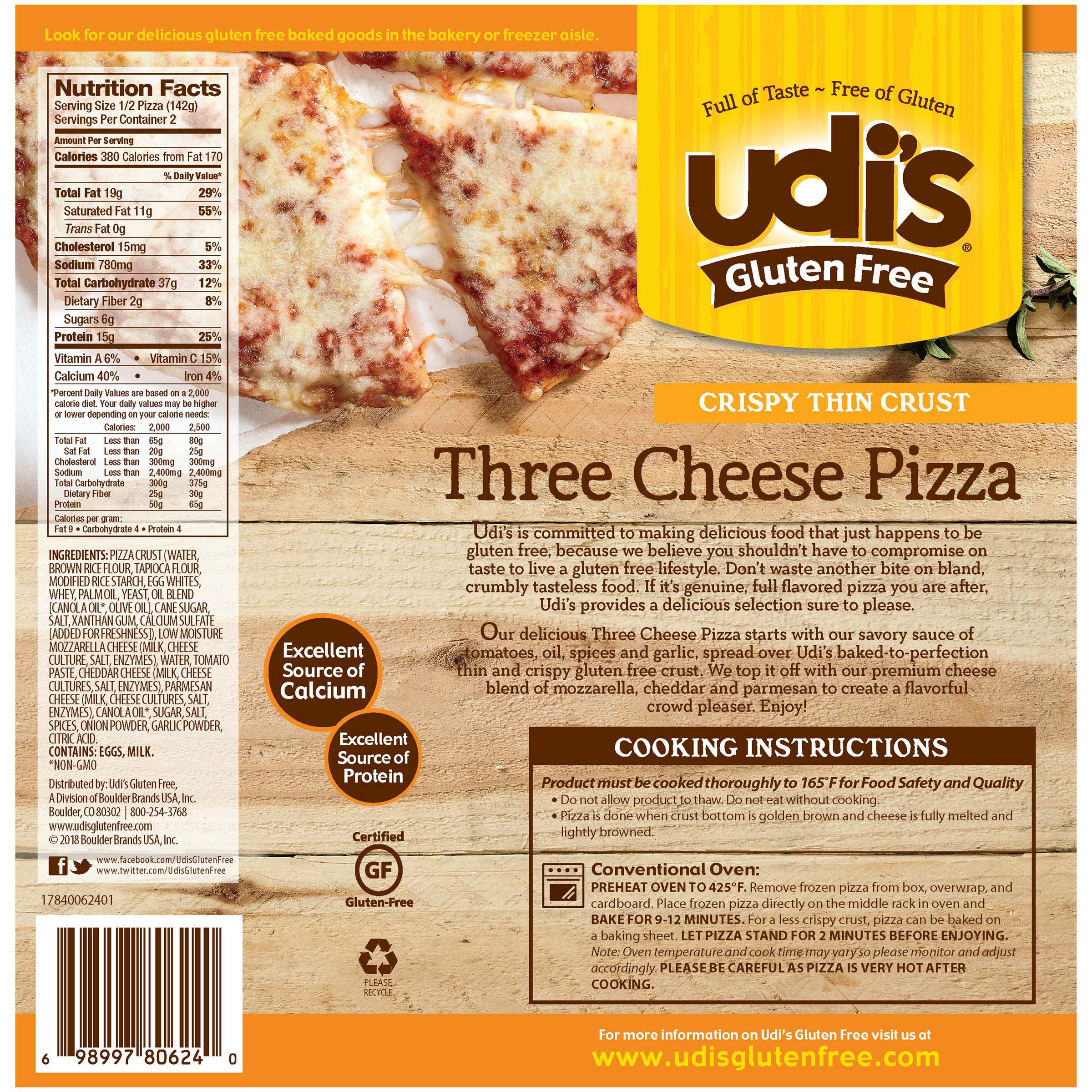 Pinnacle Foods Udis Pizza 10 oz - image 2 of 4
