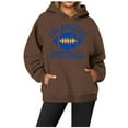 thumbnail image 2 of WEAIXIMIUNG Sweat-Shirt Surdimensionné pour Femmes Plus 3TG Sweat à Capuche Décontracté Col Rond Imprimé Lettre Football de Ville, 2 of 3