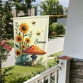 thumbnail image 5 of Summer Sunflower Mushroom Garden Flag 12x18 Inch Double Sided Outdoor Yard Decor Bee Floral Farmhouse Lawn Flag, 5 of 8