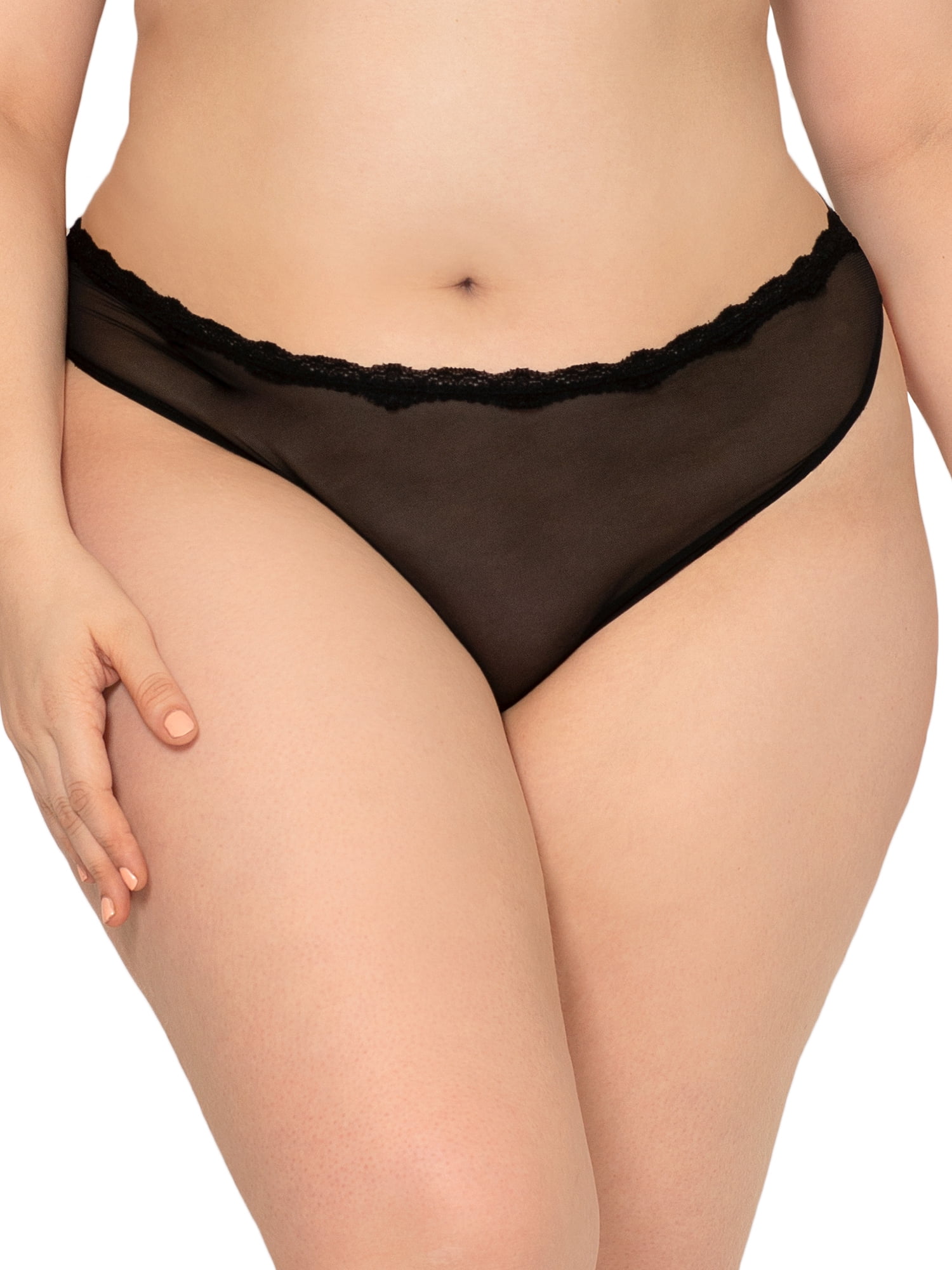 Smart & Sexy Women's Lace Trim Thong Panty, 2-pack, Style-SA1376