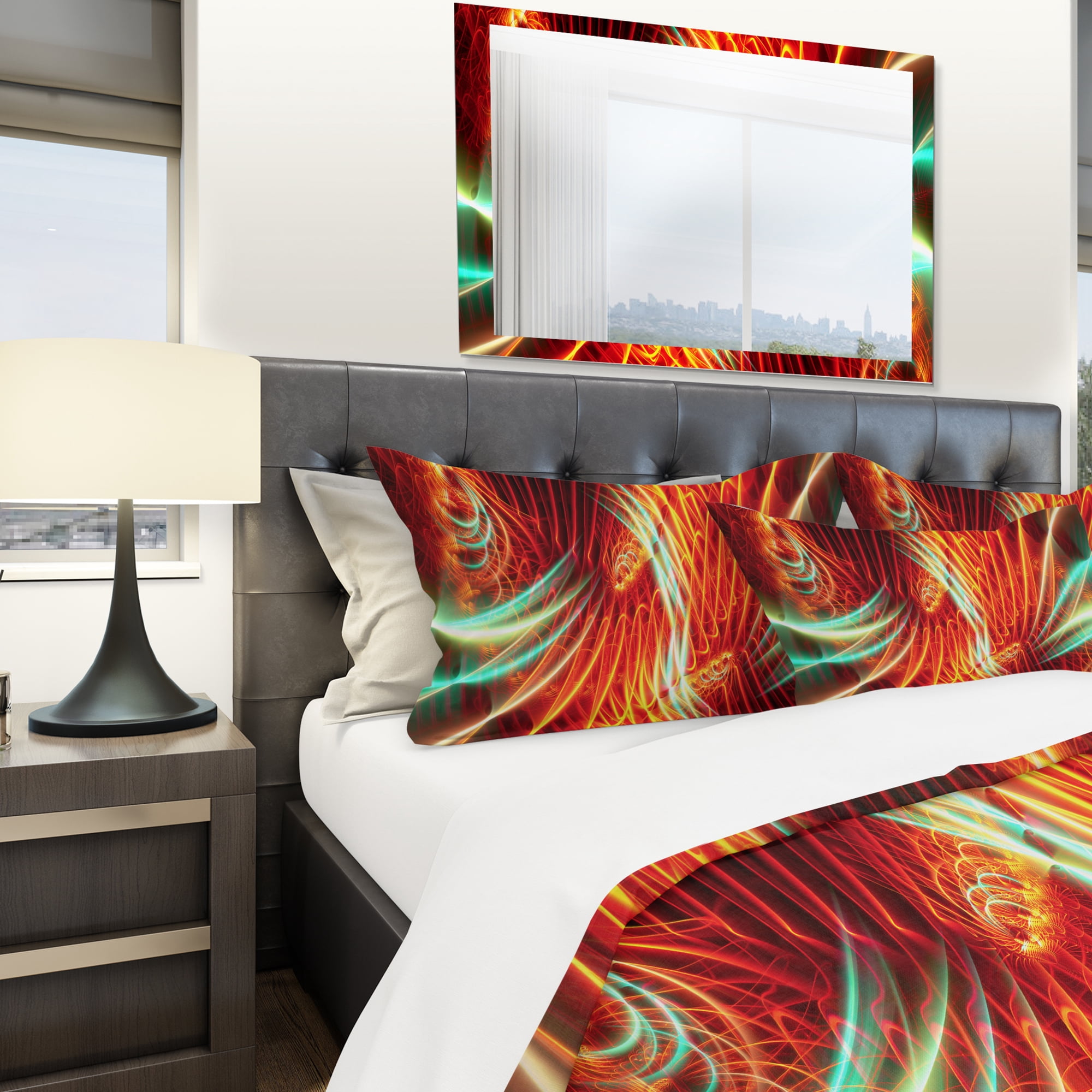 Designart 'Light Show Abstract' Modern & Contemporary Duvet Cover Set