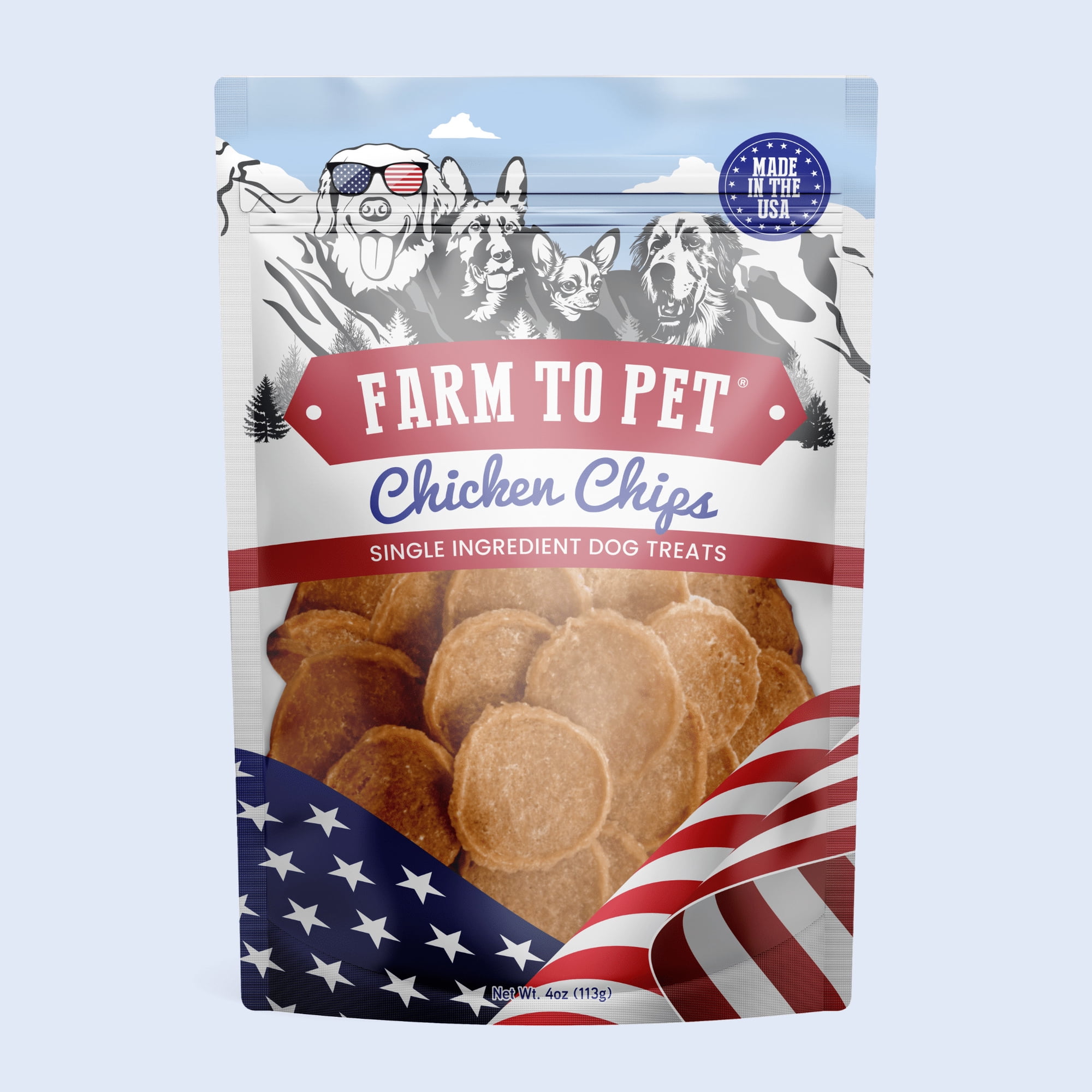 Farm To Pet American Made Chicken Training Treats for Dogs, 4oz
