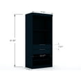 thumbnail image 5 of Manhattan Comfort Mulberry 3-Piece Wood Sectional Corner Closet Set in Blue, 5 of 10