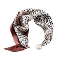 thumbnail image 3 of UJNDER Womens Elegant Pearl Necklace Closure Scarf Fashion Pendant Choker Neckwear Versatile Neck Scarf for Women,Brown,One Size, 3 of 3