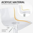 Acrylic Stools with Mid Back Transparent Adjustable Swivel Airlift