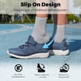 thumbnail image 3 of Fittington Men's Wide Walking Shoes - Mens Slip on Shoes with Arch Support & Thick Cushioned Sole for Plantar Fasciitis, Swollen feet, Bunions, 3 of 12