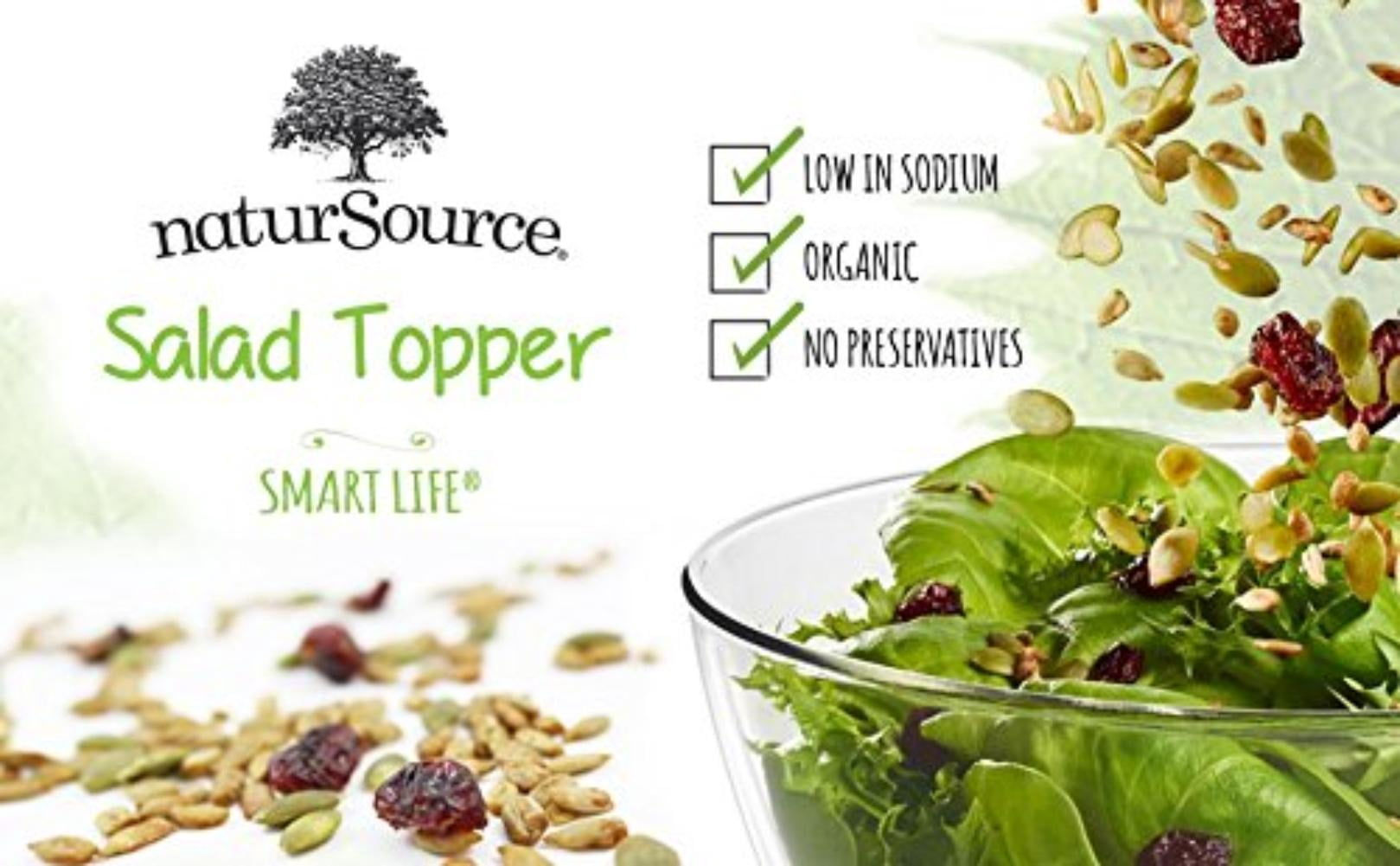 (2 PACK) Organic Salad Topper Smart Life 2LBS Each Releasable Bag, Organic Salad Topper Smart Life enhances your salads with the simple goodness of.., By NaturSource
