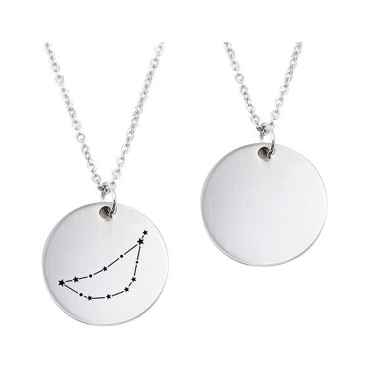 Zodiac Jewelry - Horoscope Constellation Necklace - Zodiac Birthday Gift with Back Can Engraved Name - Zodiac Gift for Girl