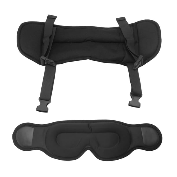 Almohada de Viaje, Cervical para Vuelos Largos en Avión, Correa Extragrande la Cabeza con Antifaz Dormir, Reposacabezas Soporte 360°.