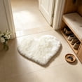 thumbnail image 5 of Byujiro Heart Shaped Fluffy Rug, Soft Plush Bedside Floor Mat for Bedroom Living Room, Non Slip Washable Carpet, 16 x 20 Inches, 5 of 6
