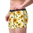 thumbnail image 2 of Kdxio Men's Boxer Briefs with European-style Pattern Sunflower Print - Comfortable and Breathable Underwear for Everyday Wear, 2 of 5
