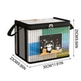 thumbnail image 3 of Ohufall Foldable Transparent Book Storage Box Dustproof Student Organizer School Supplies For Classroom Home Book Storage, 3 of 7