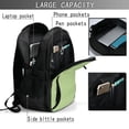 thumbnail image 6 of Wukai Green Gingham Travel Laptop Backpack: Business Water-Resistant Bag with USB Charging Port, Ideal College Backpack for Men & Women, 6 of 6