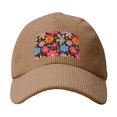 thumbnail image 4 of Baseball Cap Bent Eaves Design 6 Piece Cap Body Breathable Not Hot Plastic Cap Drag For Daily Travel Vacation Groovy Flowers (6) Khaki, 4 of 8