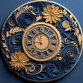 thumbnail image 7 of WKSCLPAI 9cm Round Quilled‑Paper Art Christmas Tree Hanging Ornament, Blue‑Golden Night Themed Xmas Hanging Decor, Style D, 7 of 7
