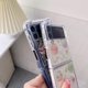 thumbnail image 4 of Z Flip 5 Clear Case, Soft Clear Flexible Rubber Planet Space Stars Sparkle Case Girls Women Glitter Shockproof Protective Case, 4 of 4