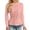 Pink, variant on Knit Pullover Sweater Elegant Tunic Top With Waist Slim Fit Ribbed Texture Long Sleeve Casual Comfort Wear